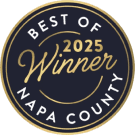 best of napa county 2025 limousine service logo